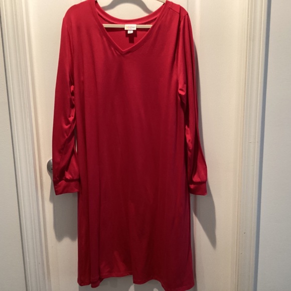 Red XL lularoe dress - Picture 2 of 8